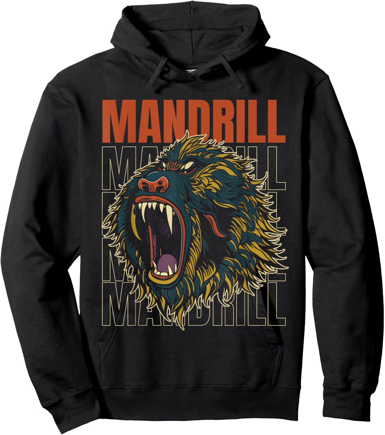 Retro Mandrill Hoodie - Hoodie | Black