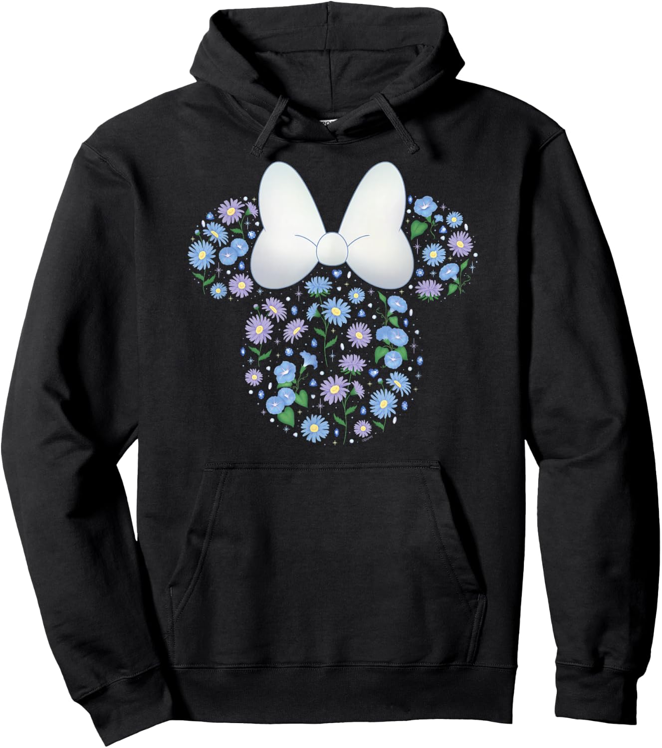 Disney Minnie Mouse September Birth Month Birthstone Flowers Hoodie - Hoodie | Black