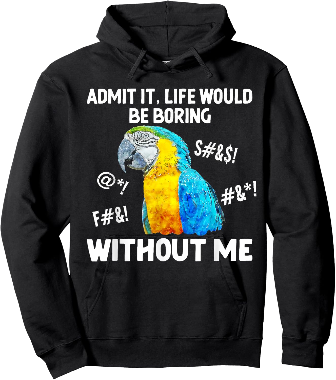 Life Without Macaw Parrot Owner Macaw Lover Hoodie - Hoodie | Black