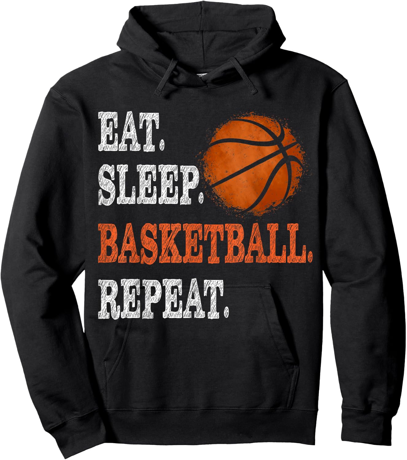 Eat Sleep Basketball Repeat Boy Youth Kid Basketball Fan Hoodie - Hoodie | Black