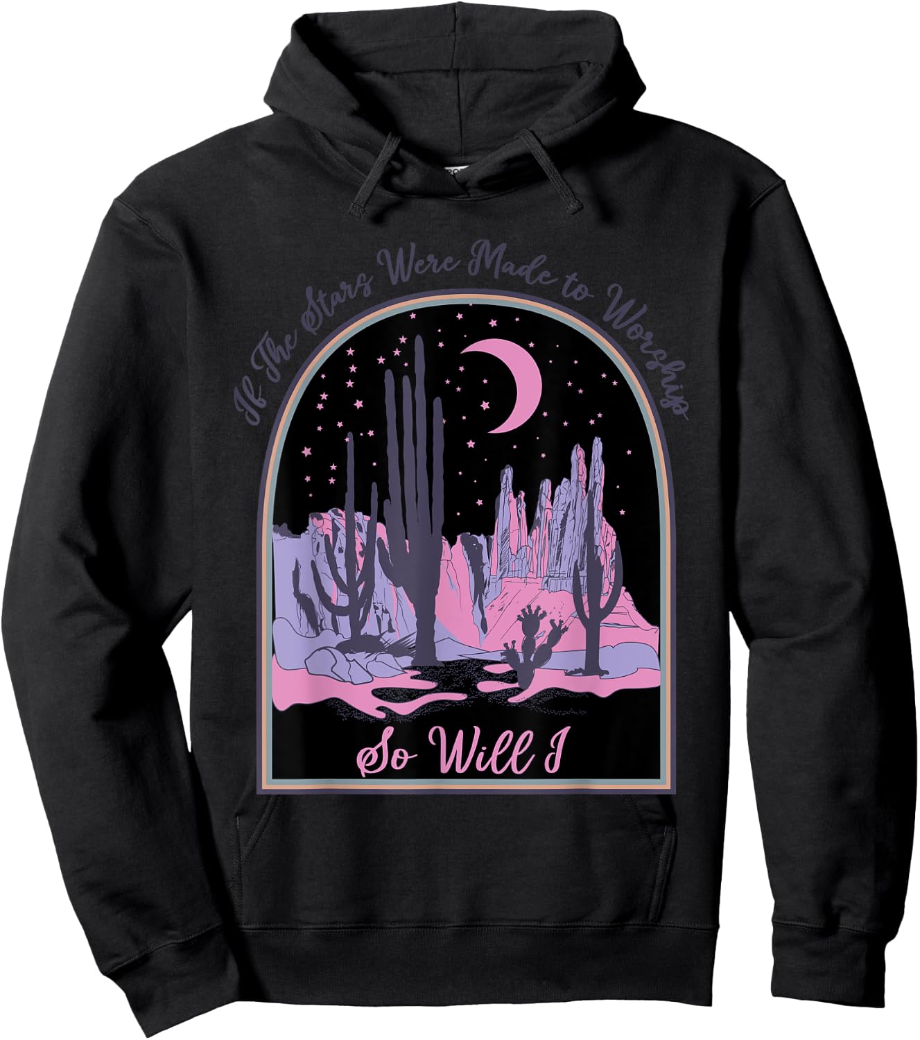 If The Stars Were Made To Worship So Will I, Jesus Religious Hoodie - Hoodie | Black