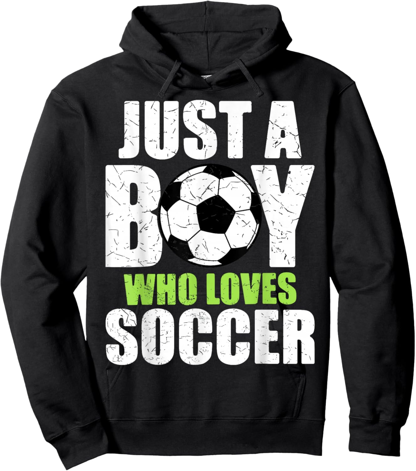 Just A Boy Who Loves Soccer Player Striker Goalie Goalkeeper Hoodie - Hoodie | Black