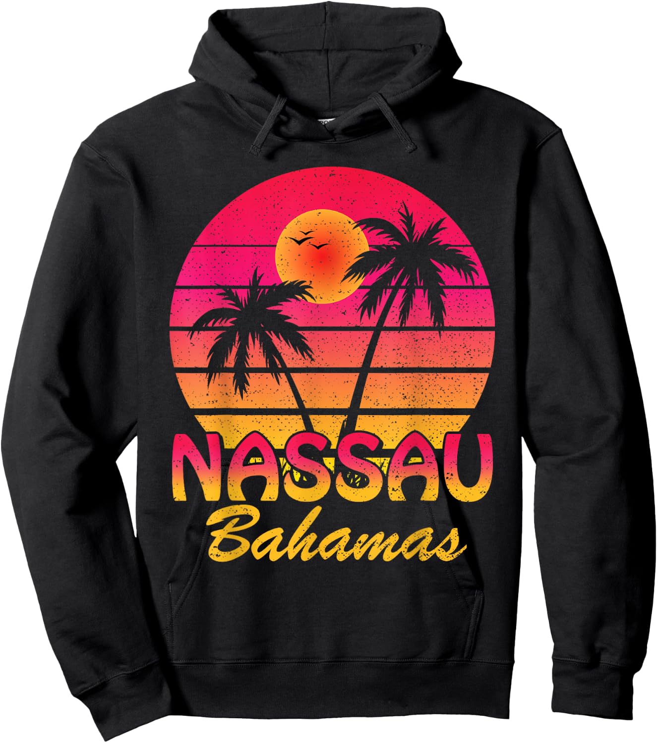 Nassau Bahamas Beach Retro Summer Vibes Family Vacation Hoodie - Hoodie | Black