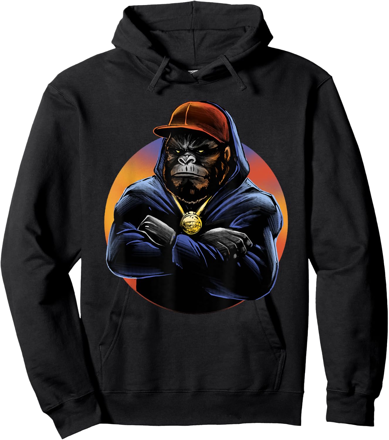 Hip Hop Orangutan street life Monkey Graphic Hoodie - Hoodie | Black
