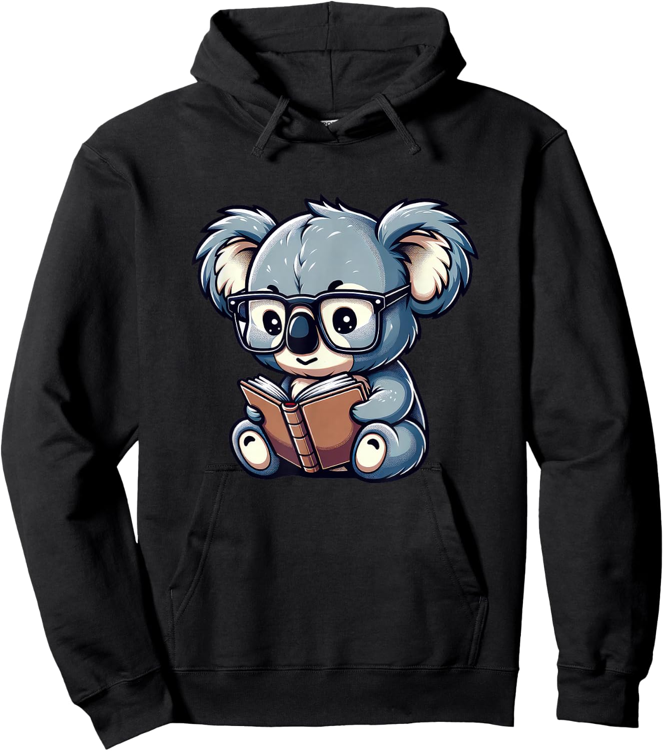 Koala Kawaii Bookworm Librarian Hoodie - Hoodie | Black