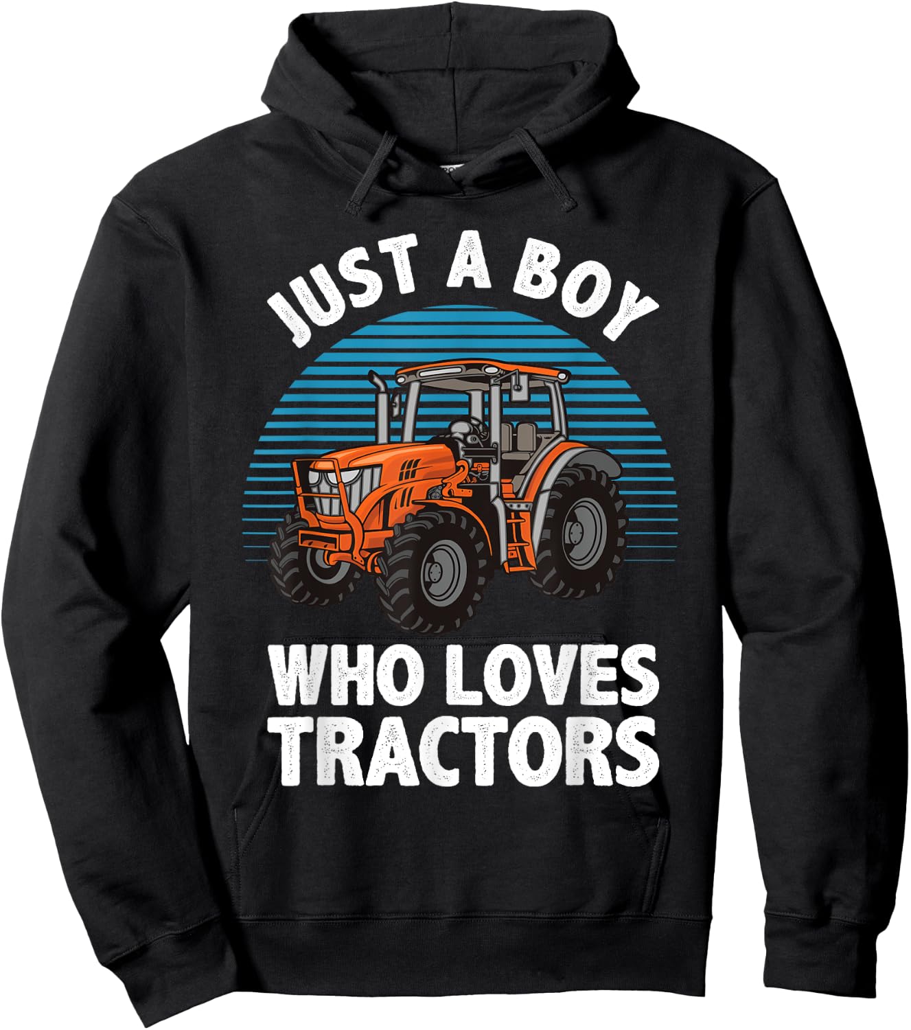 Cool Tractor For Boys Kids Toddler Farmtruck Farmer Driver Hoodie - Hoodie | Black
