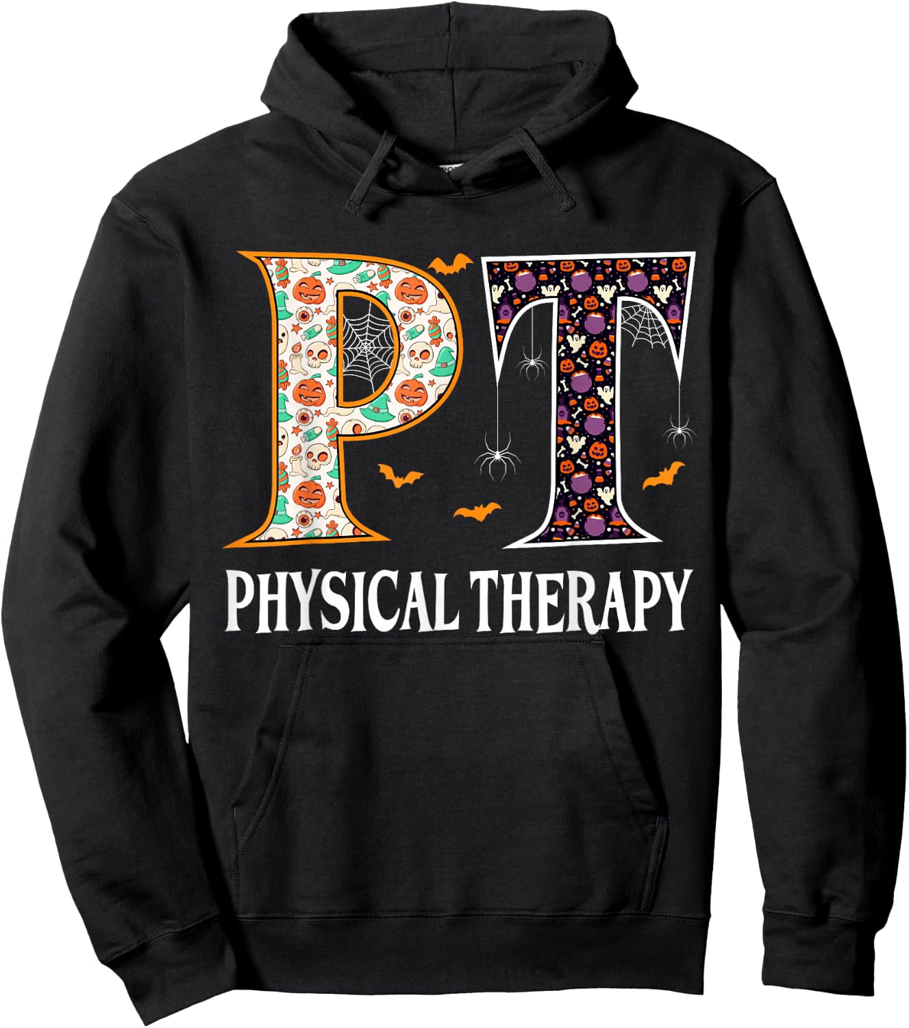 PT Physical Therapy Halloween Physical Therapist Halloween Hoodie - Hoodie | Black