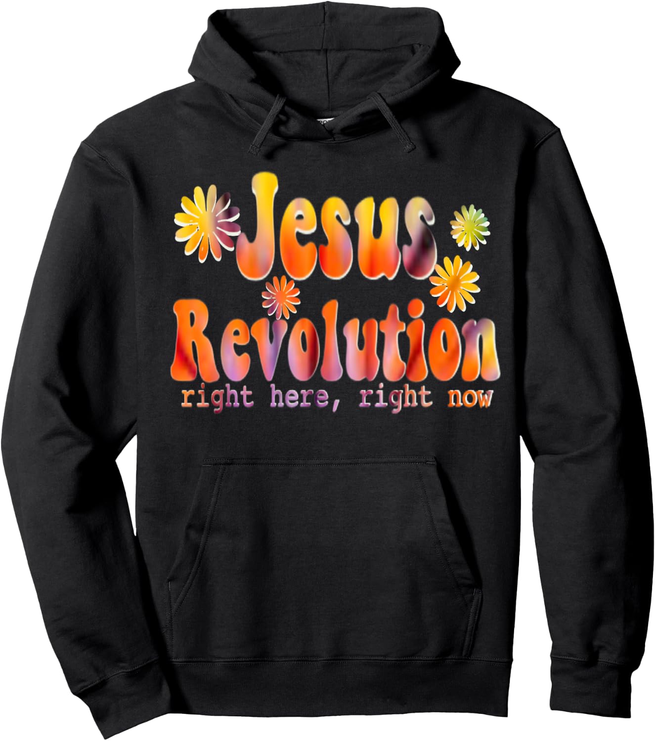 Jesus Freak - Christian Retro Tie Dye Lettering Hoodie - Hoodie | Black