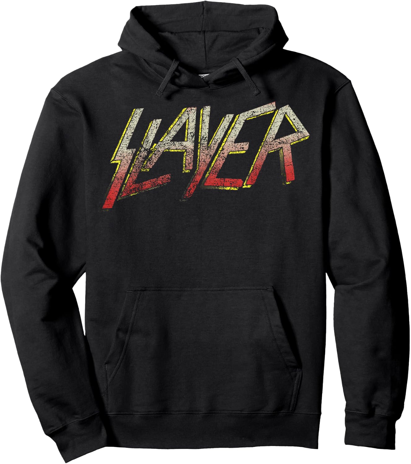 Slayer – Distressed Multicolor Logo Hoodie - Hoodie | Black