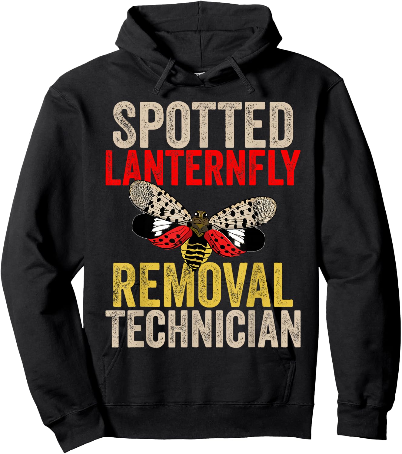 Spotted Lanternfly Trap and Insect Spray Design Lantern Fly Hoodie - Hoodie | Black
