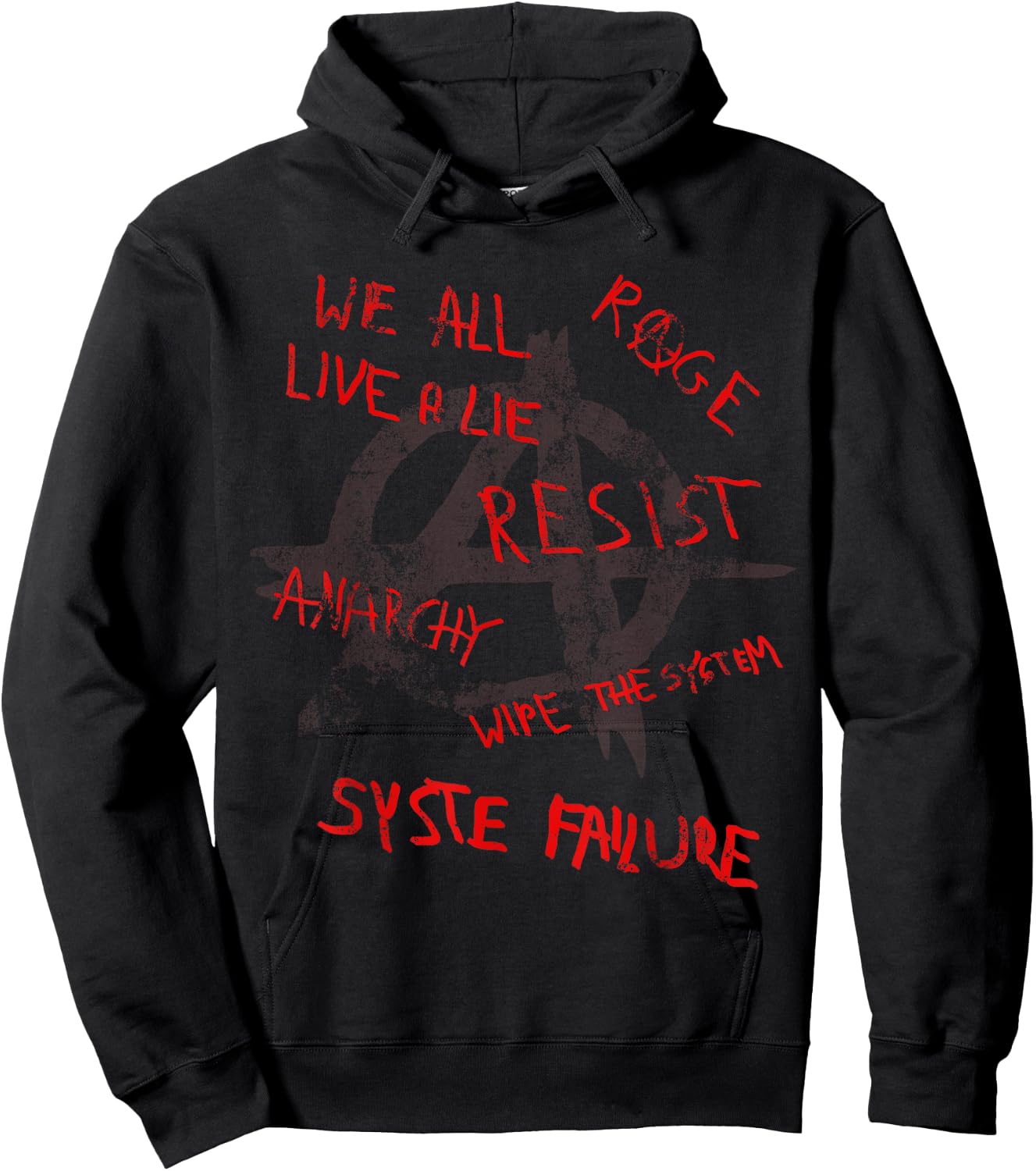 Anarchy Symbol Anarchist Merch Peaceful Anarchism Hoodie - Hoodie | Black