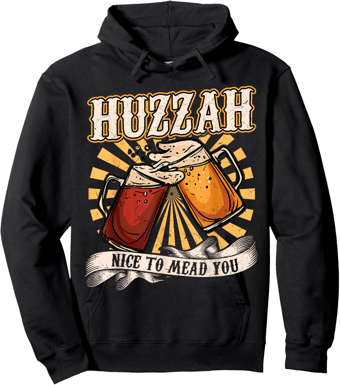 Huzzah - Nice To Mead You - Ren Faire Hoodie - Hoodie | Black