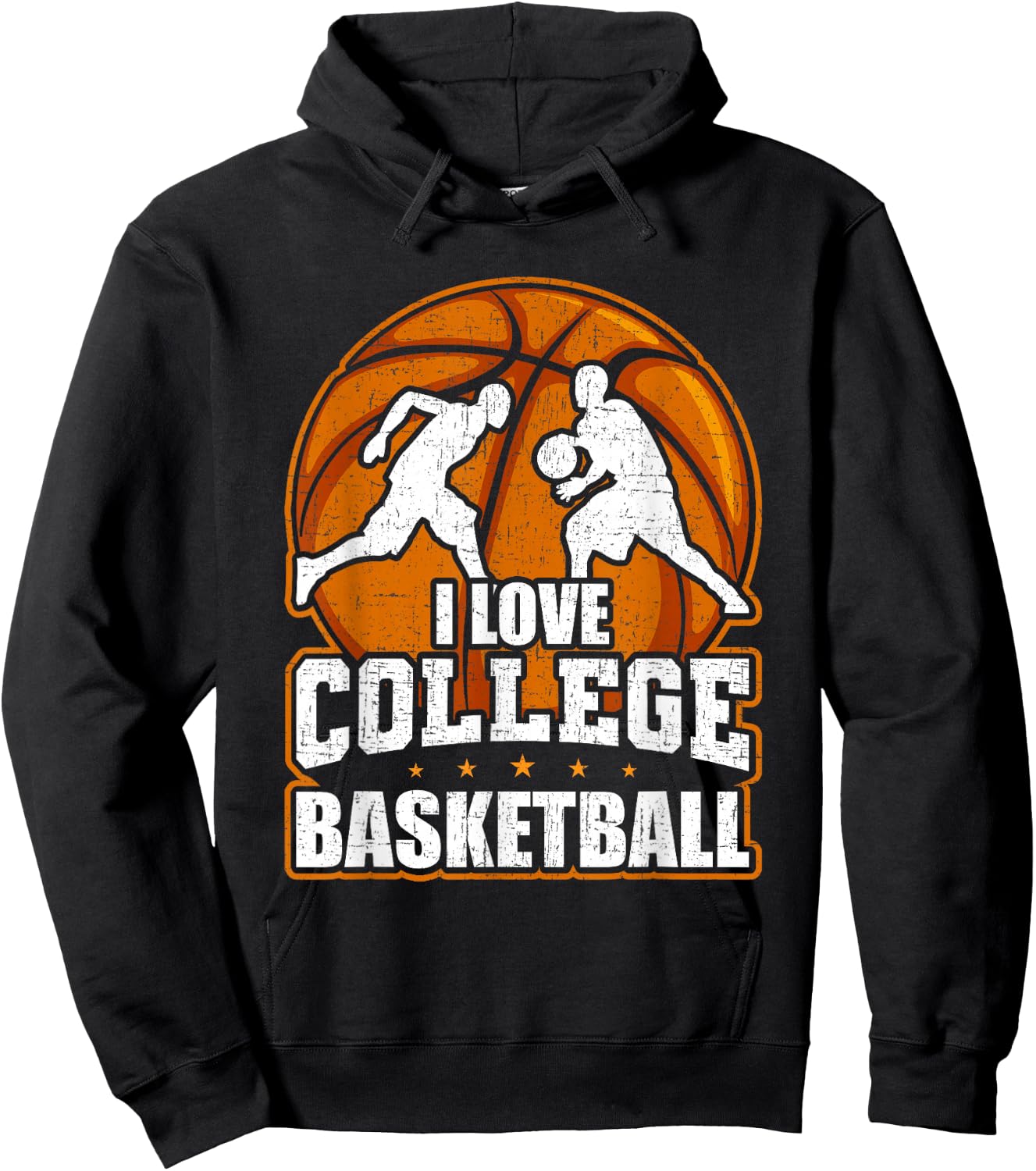I Love College Basketball Player Hoodie - Hoodie | Black