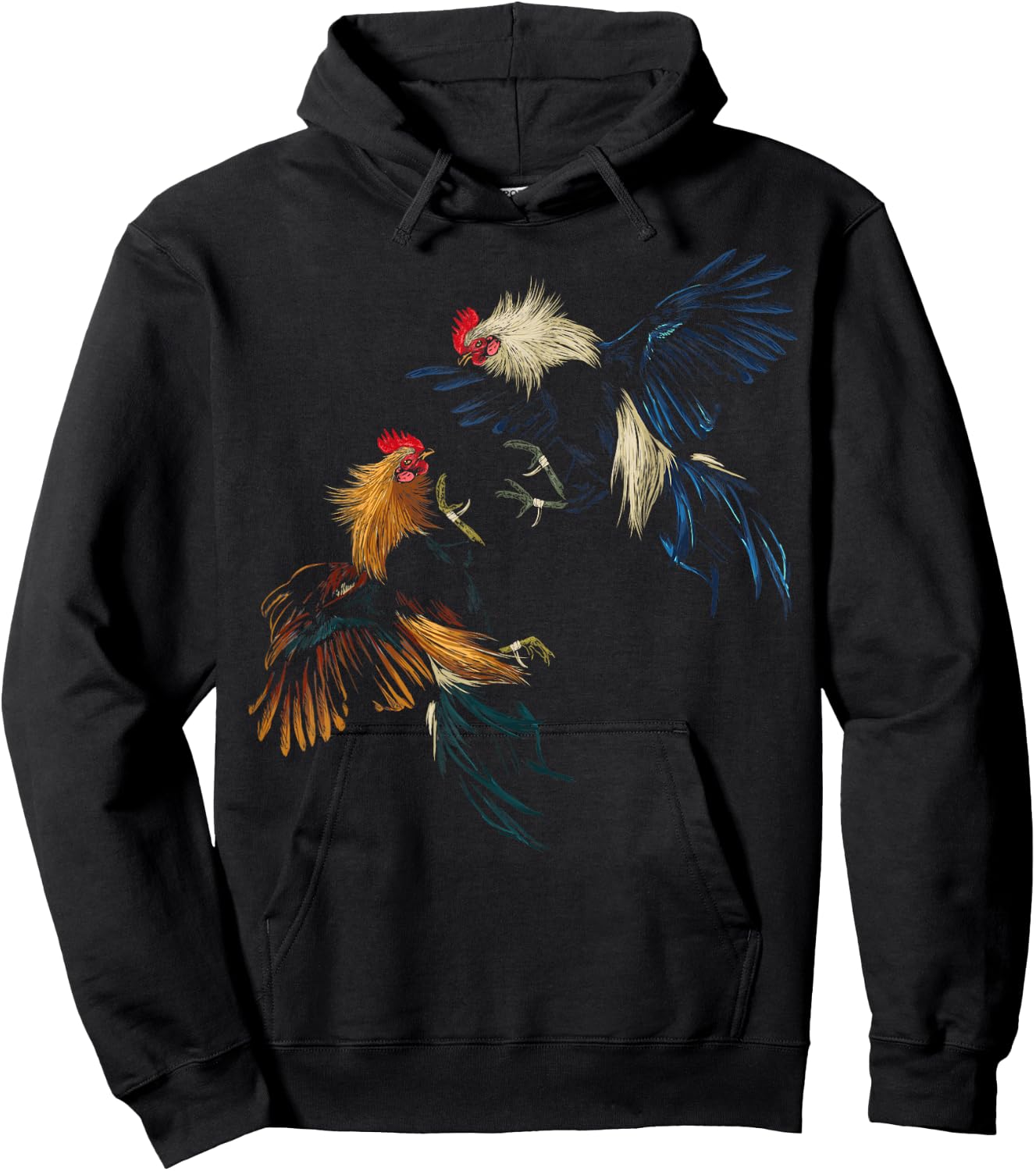 Peleas De Gallos Cockfighter Game Fowl Cockfighting Rooster Small Hoodie - Hoodie | Black