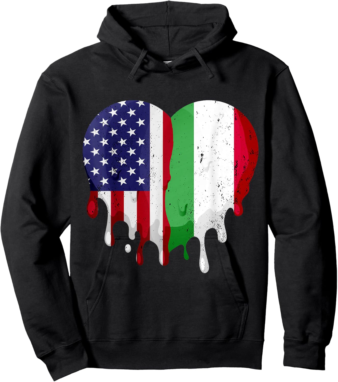 American Hungarian Heritage Month Hungary Flag Heart Hoodie - Hoodie | Black
