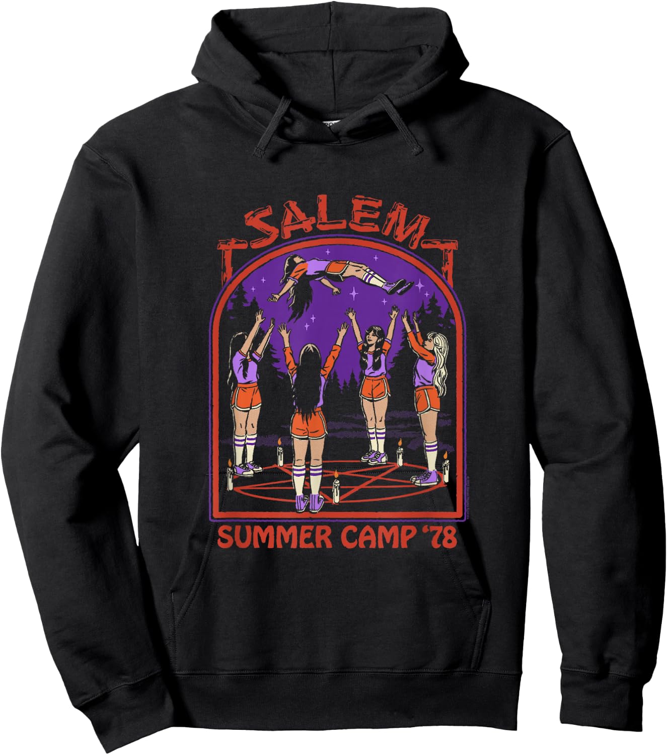 Steven Rhodes Salem Witch Summer Camp '78 Retro Dark Humor Hoodie - Hoodie | Black