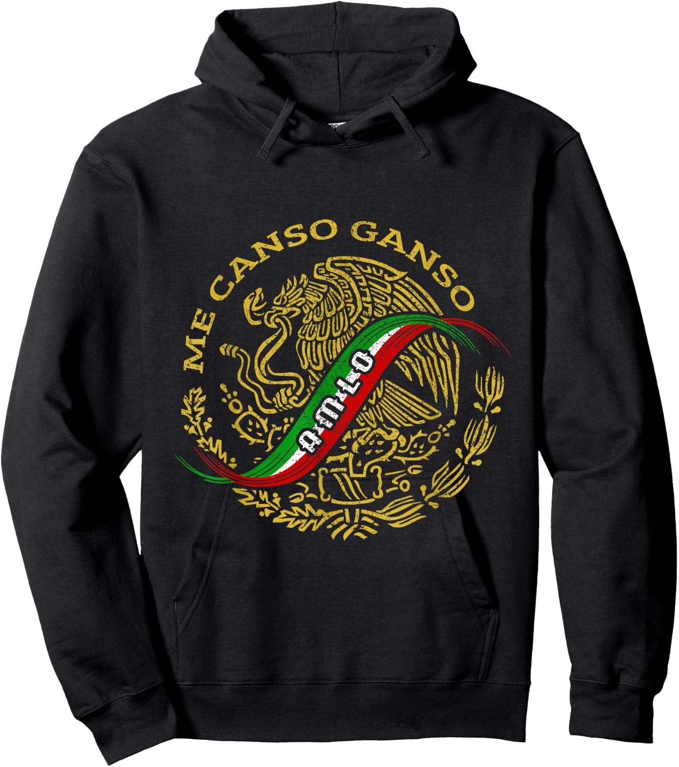 AMLO Aguila Dorada Mexicana Tricolor Mexican Eagle Hoodie - Hoodie | Black