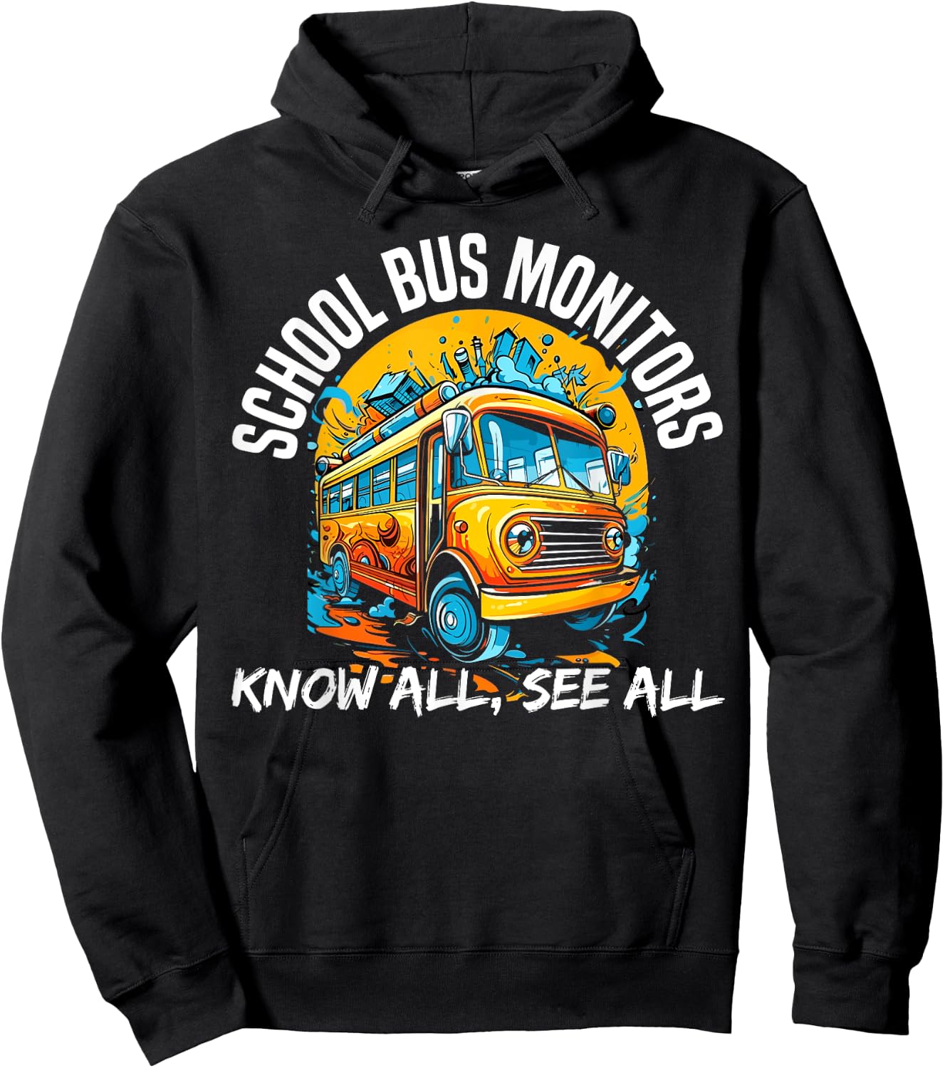 School Bus Monitor Bus Aide Attendant Bus Monitor Hoodie - Hoodie | Black