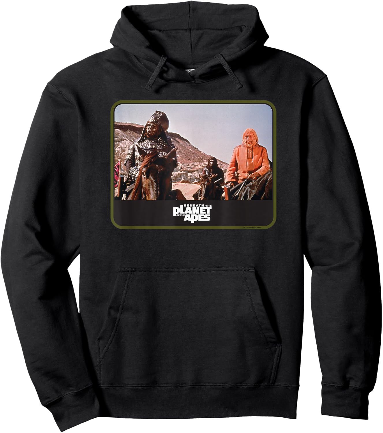 Beneath The Planet of The Apes 1970 General Ursus & Dr Zaius Hoodie - Hoodie | Black