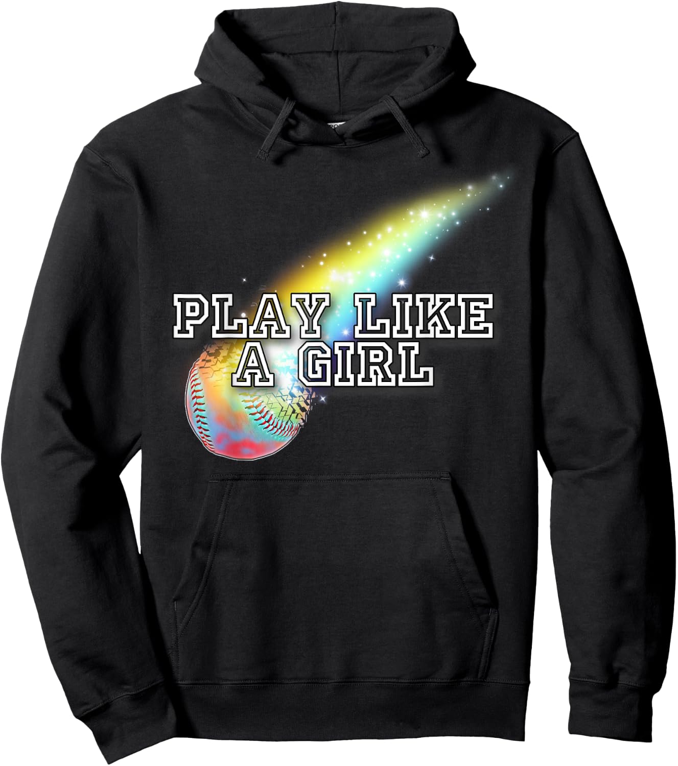 Play Like A Girl - Softball Gear For Girls, Teens & Moms Hoodie - Hoodie | Black