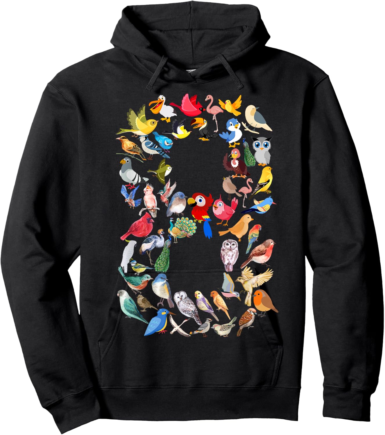 Kids 8th Birthday Birds Themed 8 Year Old Boys Bird Lover Hoodie - Hoodie | Black