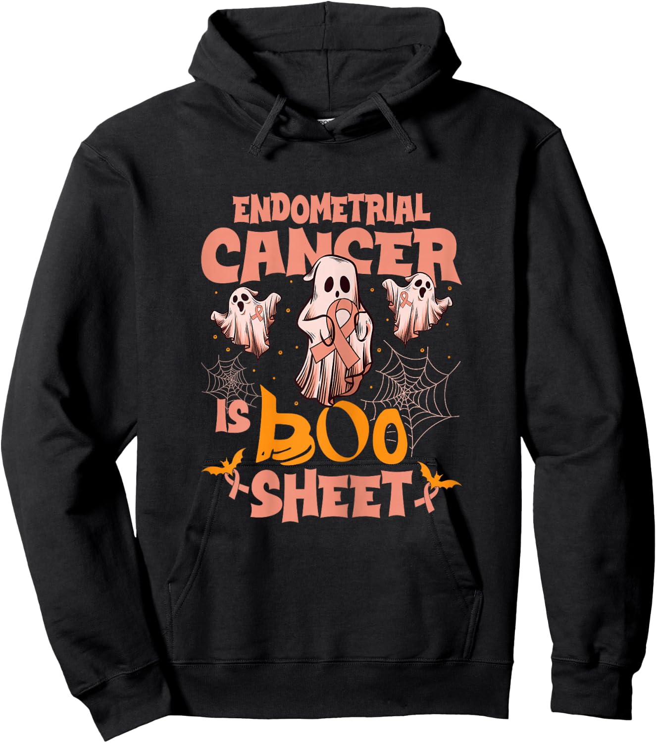 Endometrial cancer Is Boo Sheet Ghost Halloween Costume Hoodie - Hoodie | Black