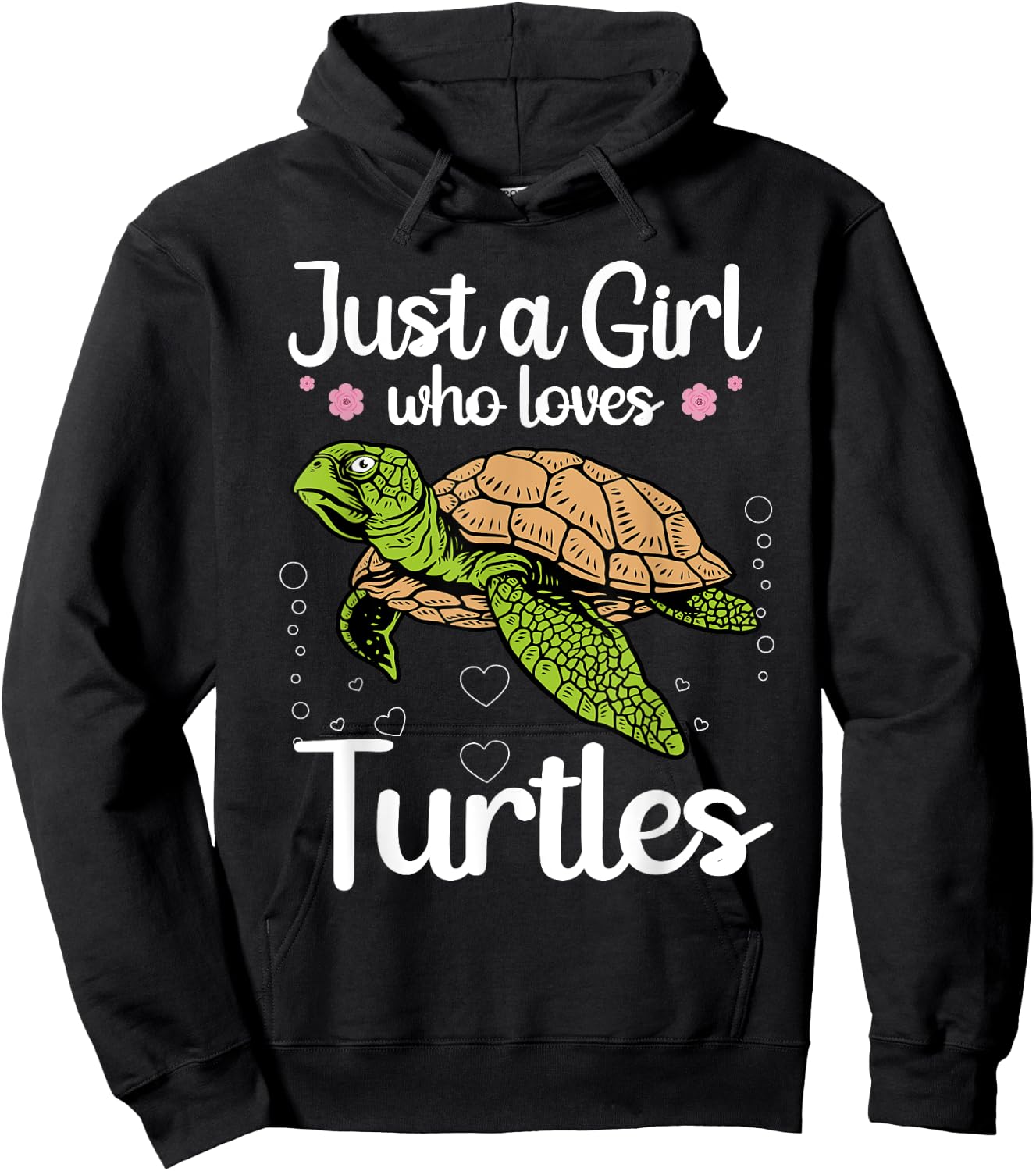 Funny Sea Turtle Girls Turtle Lover Ocean Turtles Hoodie - Hoodie | Black