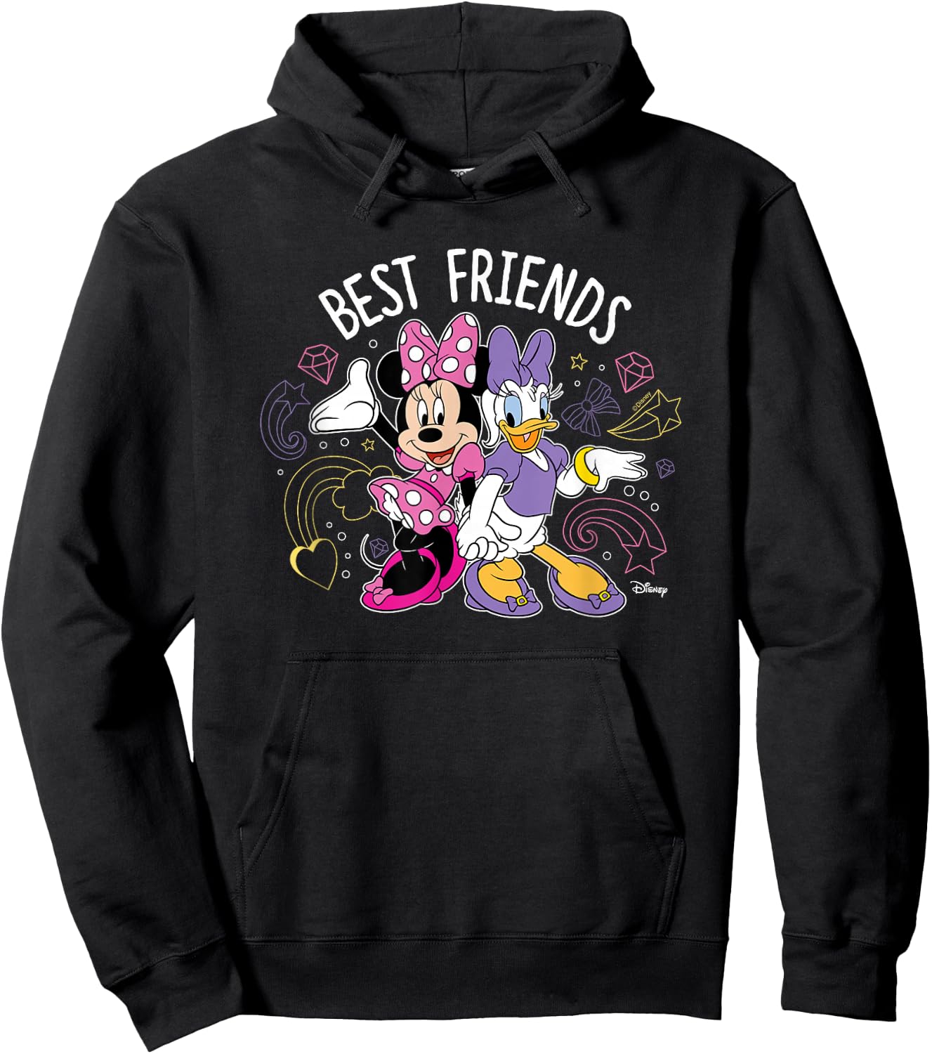 Minnie & Daisy - Bestfriends Minnie & Daisy Hoodie - Hoodie | Black