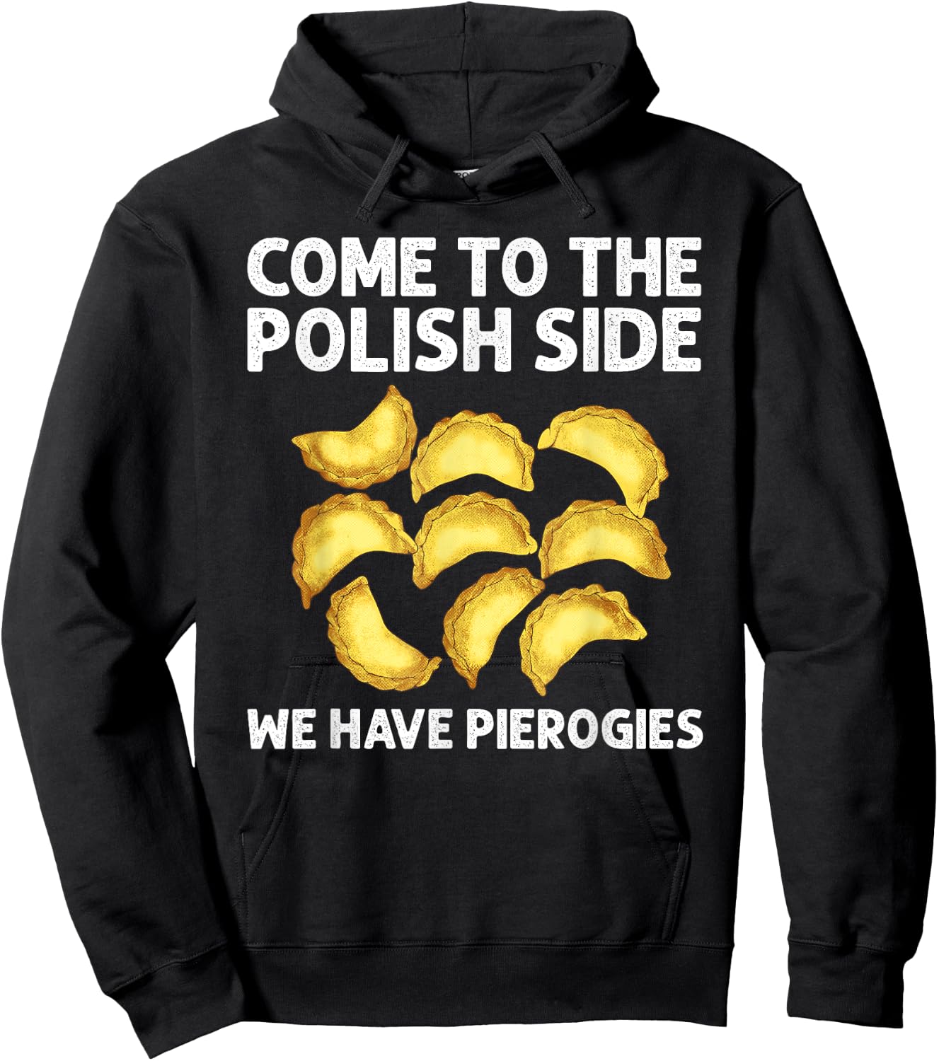 Funny Pierogi Design Women Foodie Polish Food Lovers Hoodie - Hoodie | Black