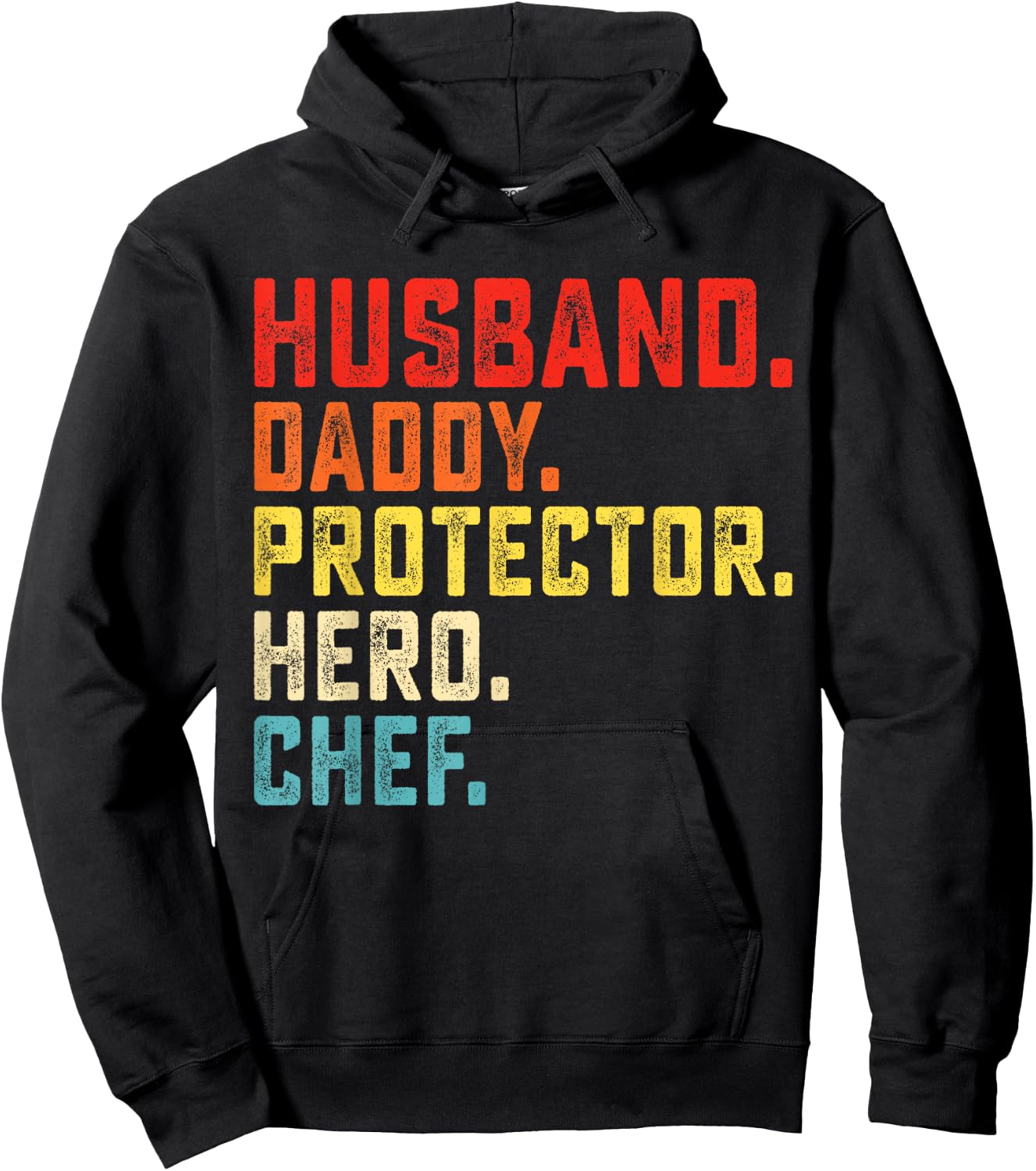 husband daddy protector hero chef fathers Day Cook Cooking Hoodie - Hoodie | Black