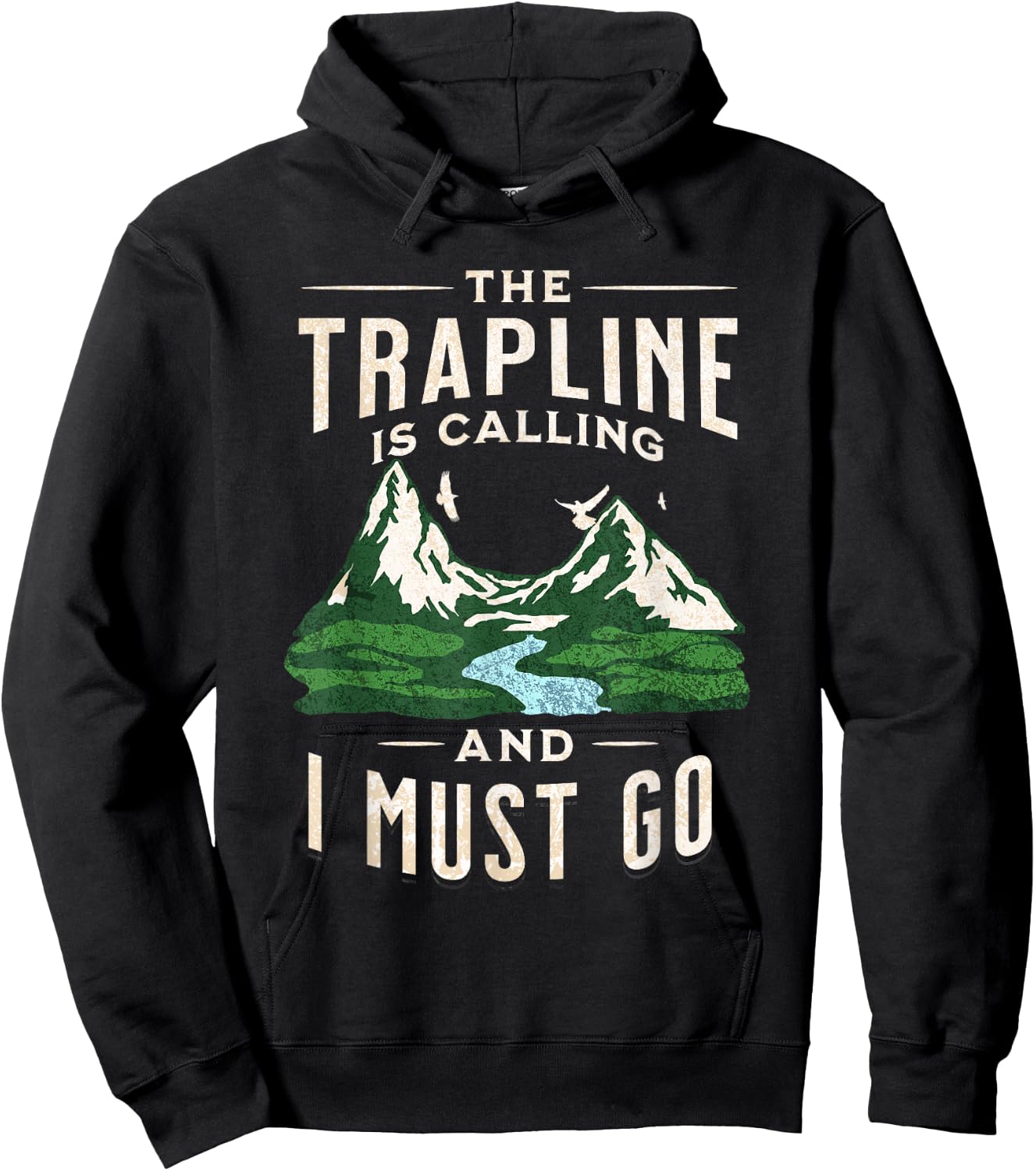 Trapping Trapper Hunting Fur Trade Hunting Trapline Hoodie - Hoodie | Black