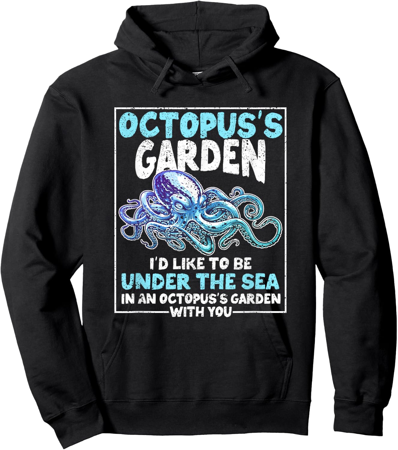 Octopus's Garden Funny Gardening Kraken Octo Lover Octopus Hoodie - Hoodie | Black