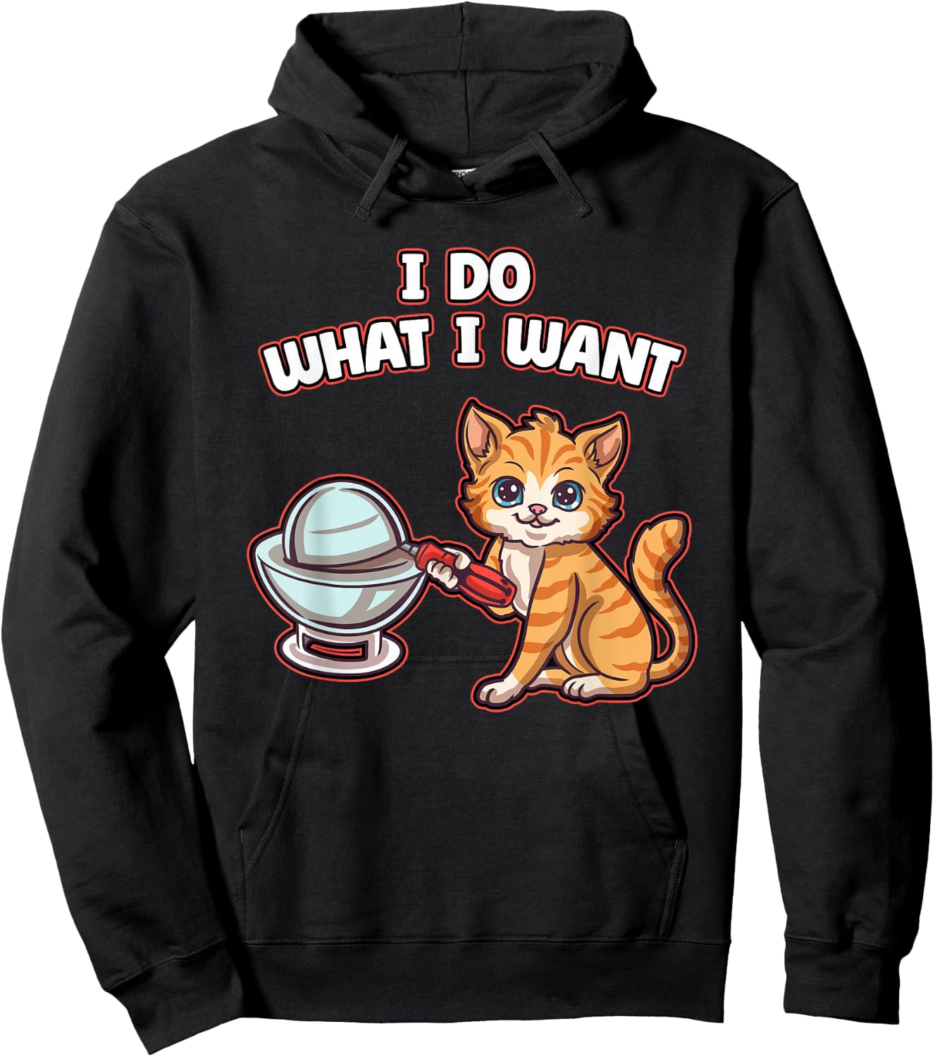 Nerrrdy Cat Demon Core Nuclear Men Women Kids Funny Science Hoodie - Hoodie | Black