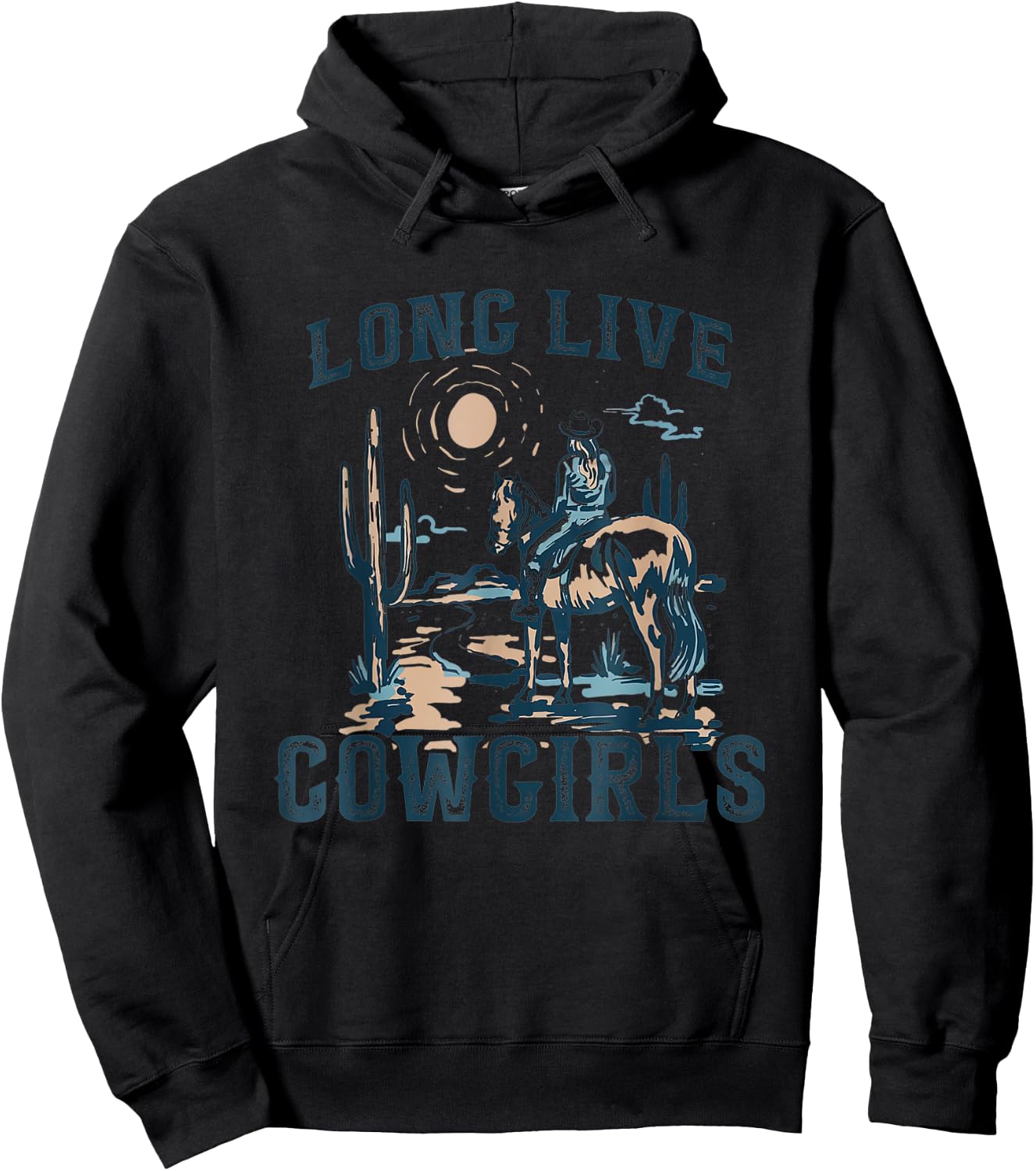 Long Live Howdy Rodeo Western Country Southern Cowgirls Men Hoodie - Hoodie | Black