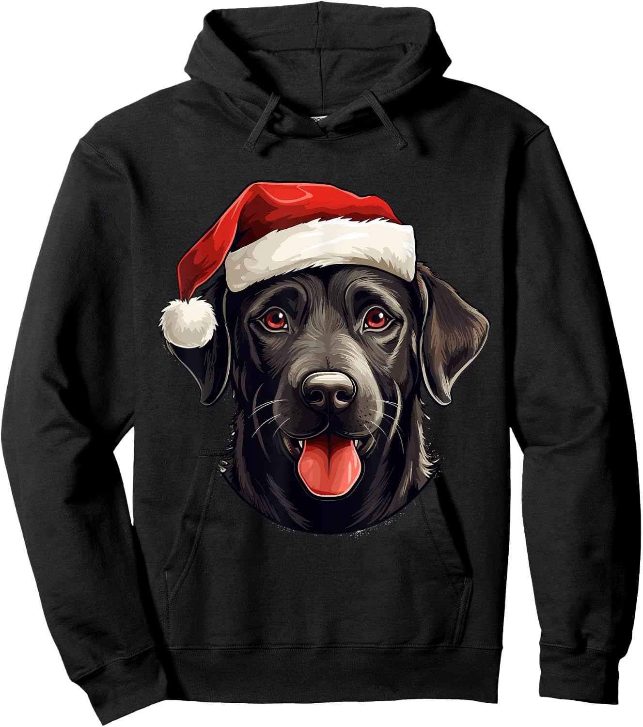 Labrador Retriever Dog Designs -Adults Small Black Cartoon Christmas Hoodie - Hoodie | Black