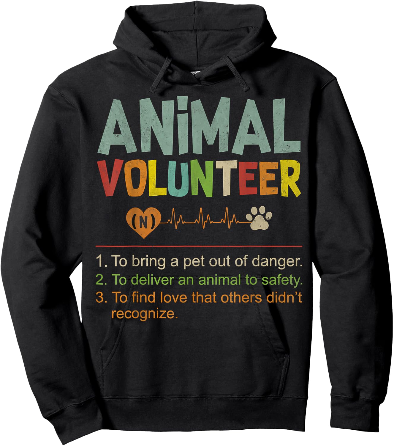 Animal Volunteer - Animal Safety Rescue Appreciation Love Hoodie - Hoodie | Black