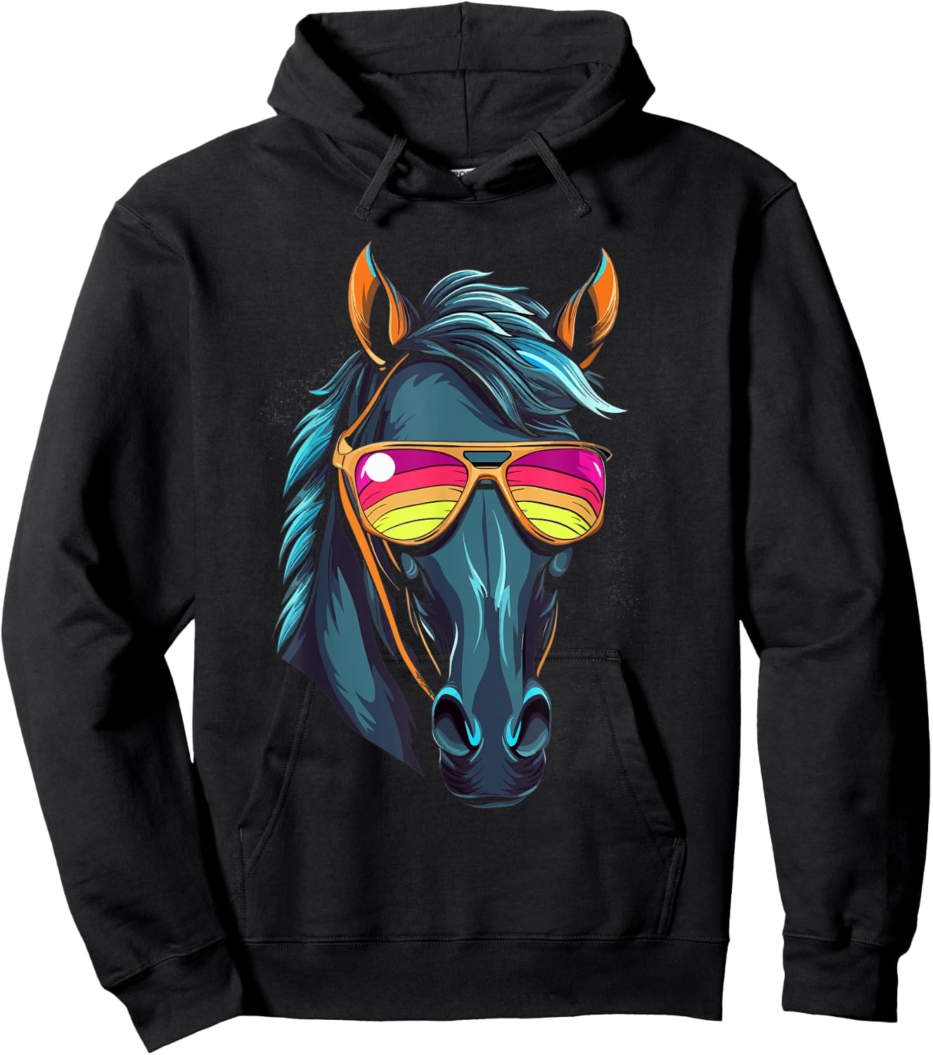 Funny Horse Racing Cool Sunglasses KY Derby Jockey Costume Hoodie - Hoodie | Black
