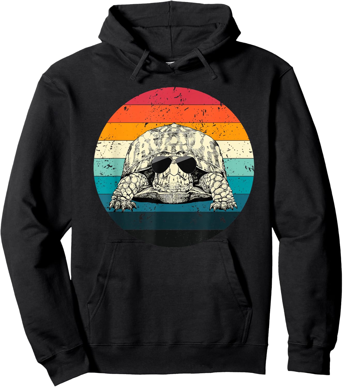 Retro Vintage Eastern Box Turtle Sunglasses Animal Lovers Hoodie - Hoodie | Black