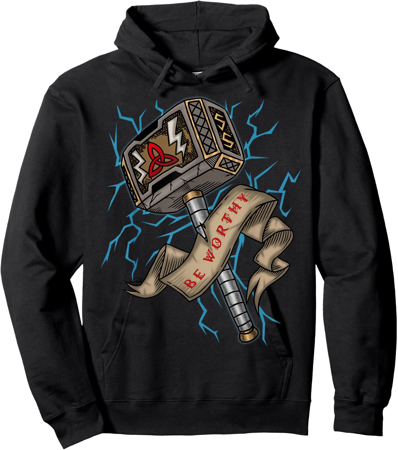 Thor Hammer Viking Berserker Mjolnir Hoodie - Hoodie | Black