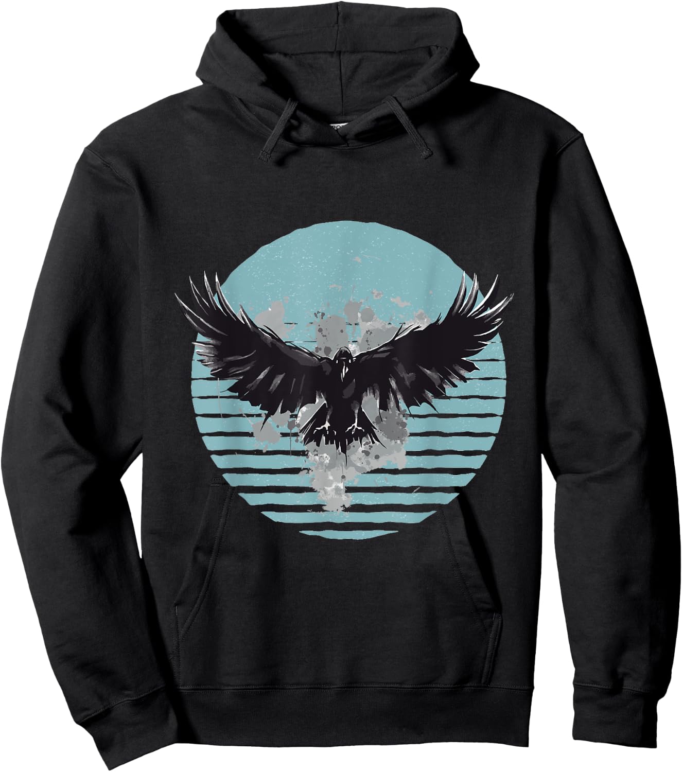 Raven moon Gothic raven Dark nature Mystical bird Raven Art Hoodie - Hoodie | Black