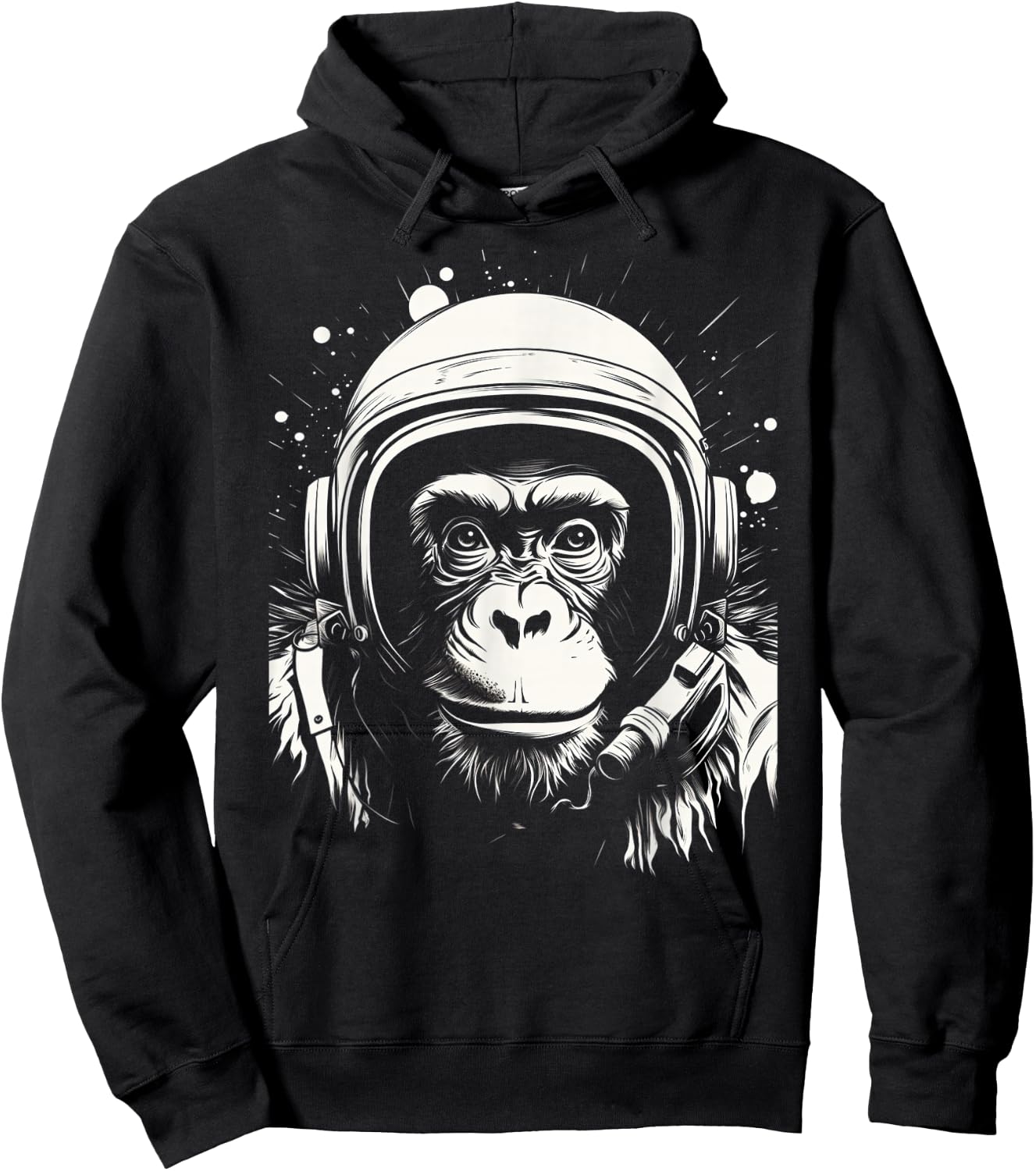 Iconic Monkey Astronaut in Astronautsuit in Space Hoodie - Hoodie | Black
