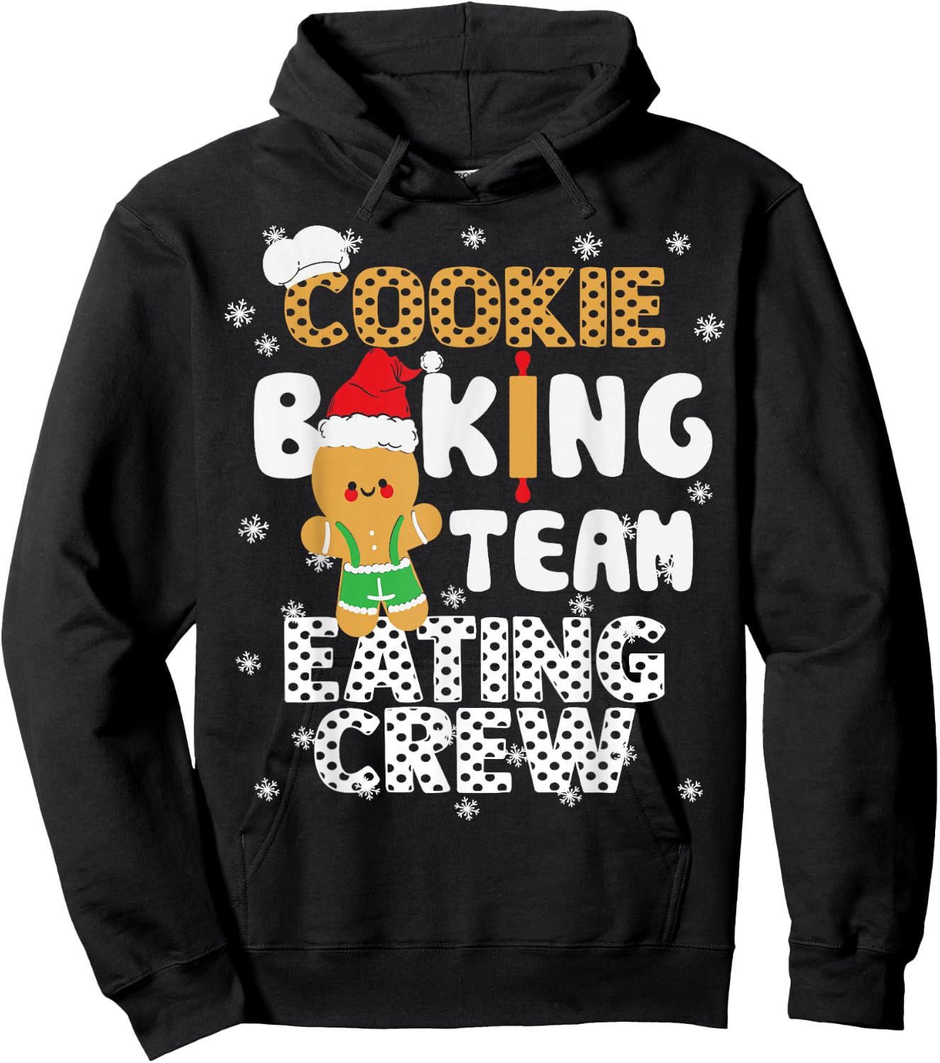 Bake Squad Christmas Cookie Baking Team Captain Eating Crew Hoodie - Hoodie | Black