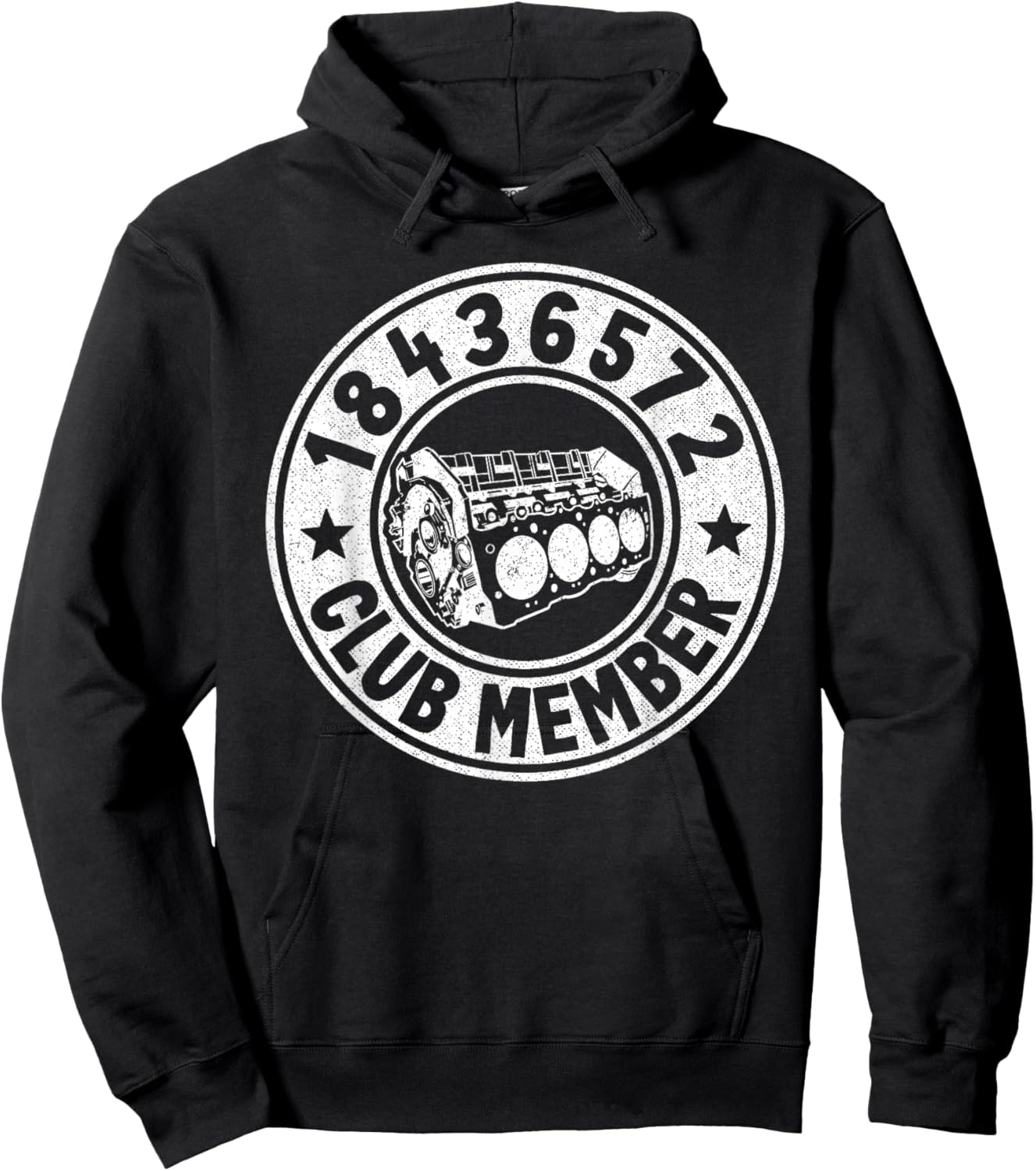 18436572 Club Member Firing Order Big Block Car Guy Garage Hoodie - Hoodie | Black