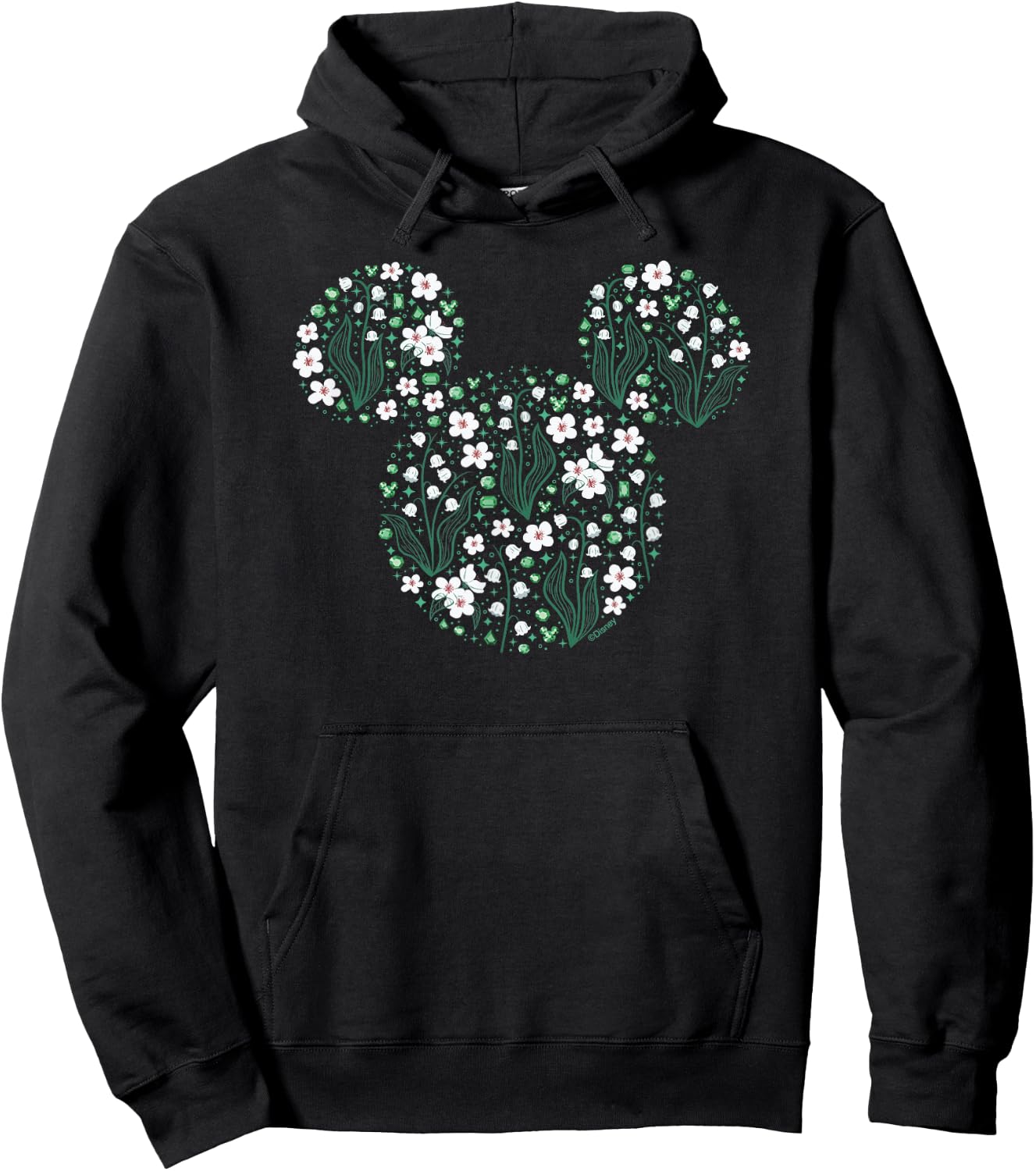 Disney Mickey Mouse May Birth Month Birthstone & Flowers Hoodie - Hoodie | Black