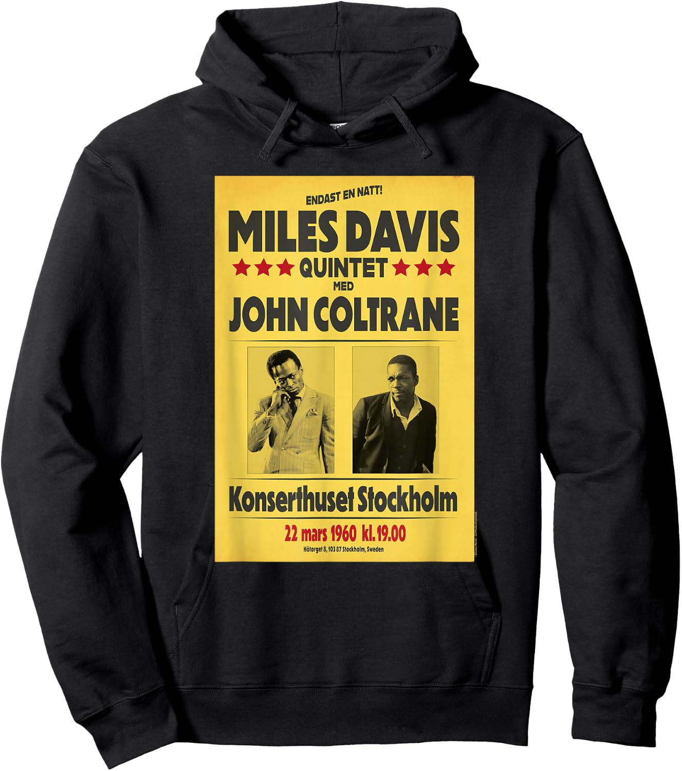 Miles Davis Quintet and John Coltrane Stockholm 1960 Hoodie - Hoodie | Black