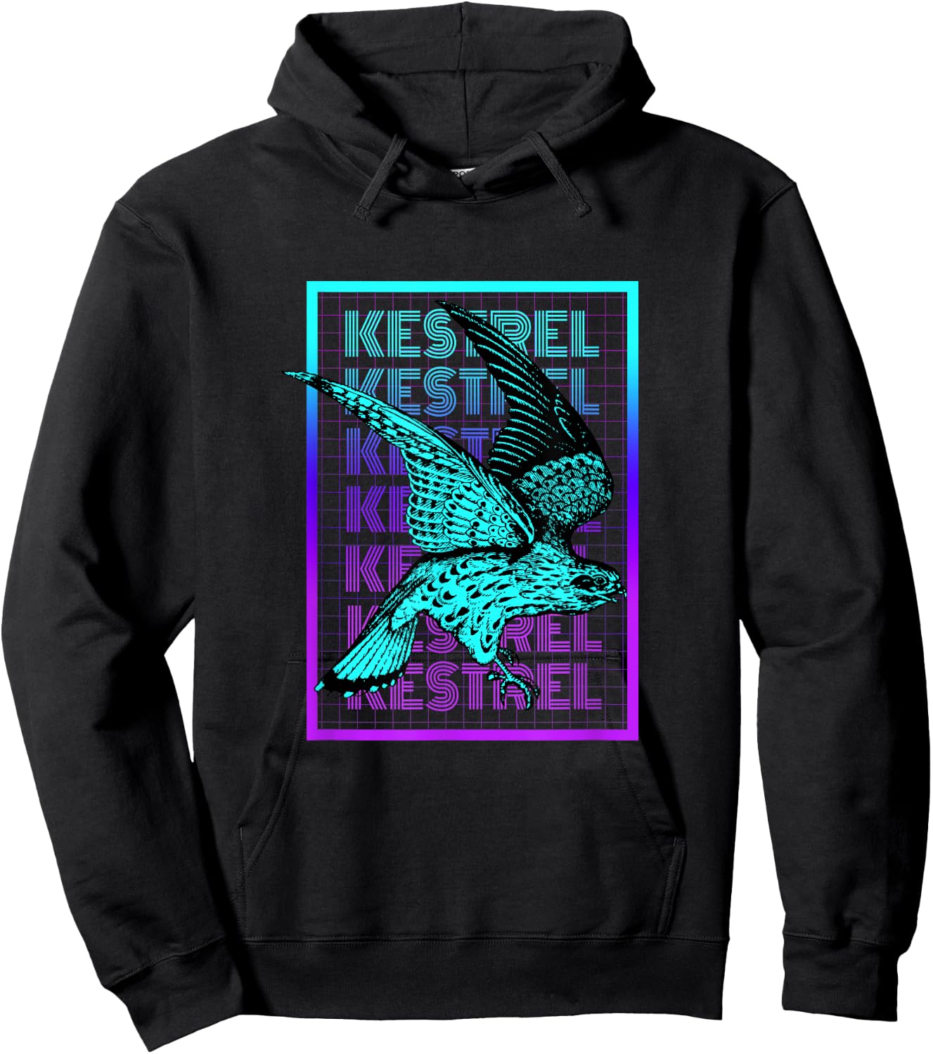 Kestrel Bird Vintage Retro Kestrel Hoodie - Hoodie | Black