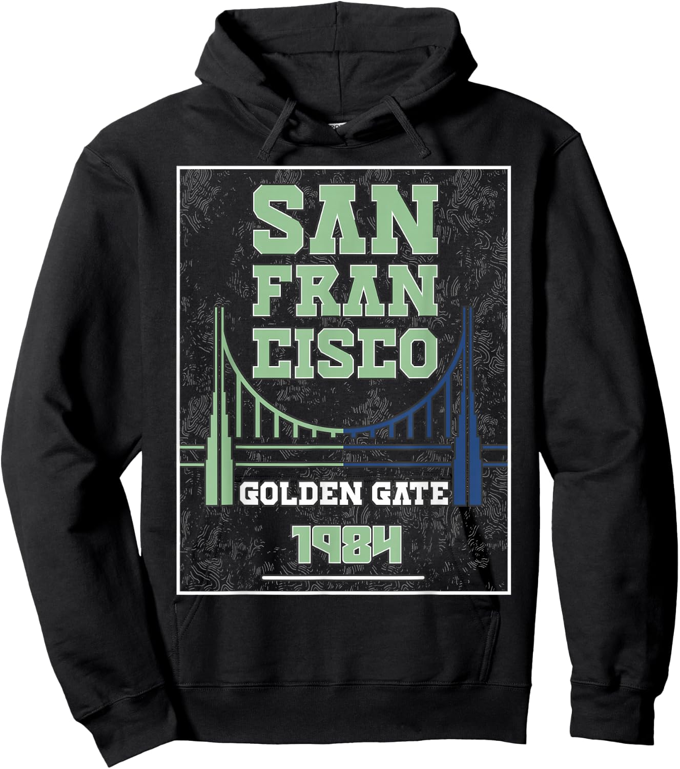 San Francisco Golden Gate 1984 Hoodie - Hoodie | Black