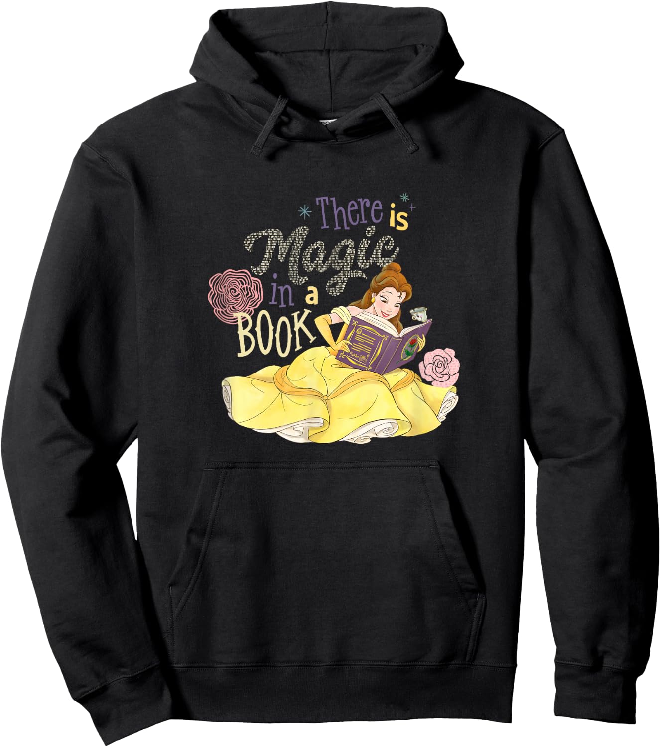 Disney Beauty and The Beast Belle There is Magic in A Book Hoodie - Hoodie | Black