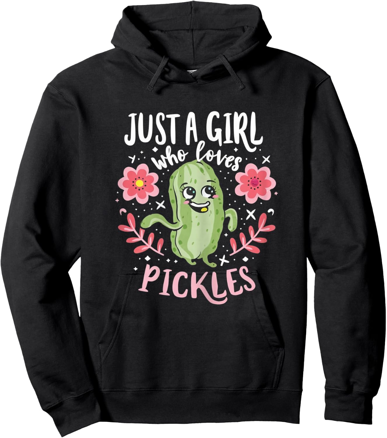 Just a girl who loves pickles Hoodie - Hoodie | Black