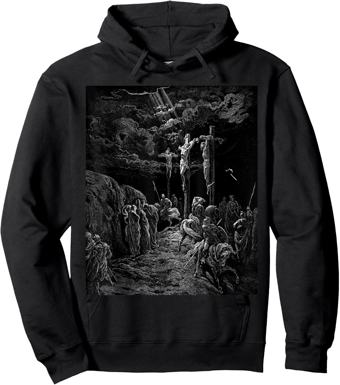 The Crucifixion of Jesus Gustave Dore Biblical Art Hoodie - Hoodie | Black